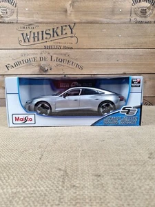 New unopened MAISTO 1:18 Scale Audi RS e-Tron GT in Silver - Diecast Model Car - Picture 1 of 10