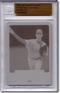 2003 Mark Prior Rookie Printing Press Plate RC BGS 1/1 - Picture 1 of 1