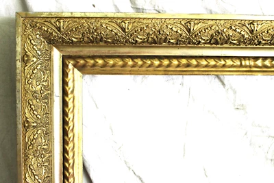 BIG ANTIQUE 20 X 24" OR 22 X 25" PICTURE FRAME GOLD GILT WOOD VICTORIAN FINE ART - Image 1 of 4
