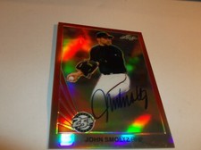 JOHN SMOLTZ 1/5 AUTO RED REFRACTOR ~ 2015 LEAF 25TH ANNIVERSARY ~ BRAVES !!!