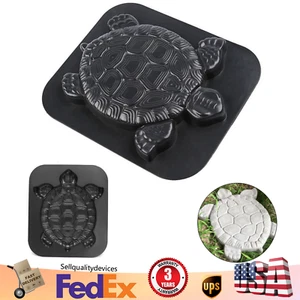 Turtle Cement Mold Stepping Stone Concrete Plaster Mould Tortoise Garden Decor - Picture 1 of 14