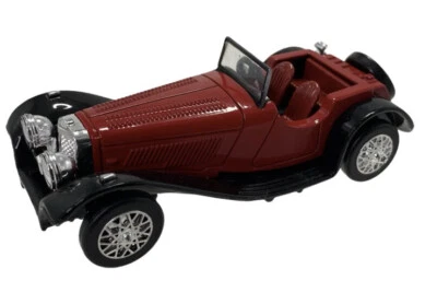 Newray Jaguar Model Car Metal 100 SS Collectible Loose Red 1/43  No Box - Image 1 of 4