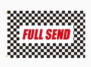 Full Send Nelk Boys Flag 500 Checkered Racing Flag Authentic - Picture 1 of 4