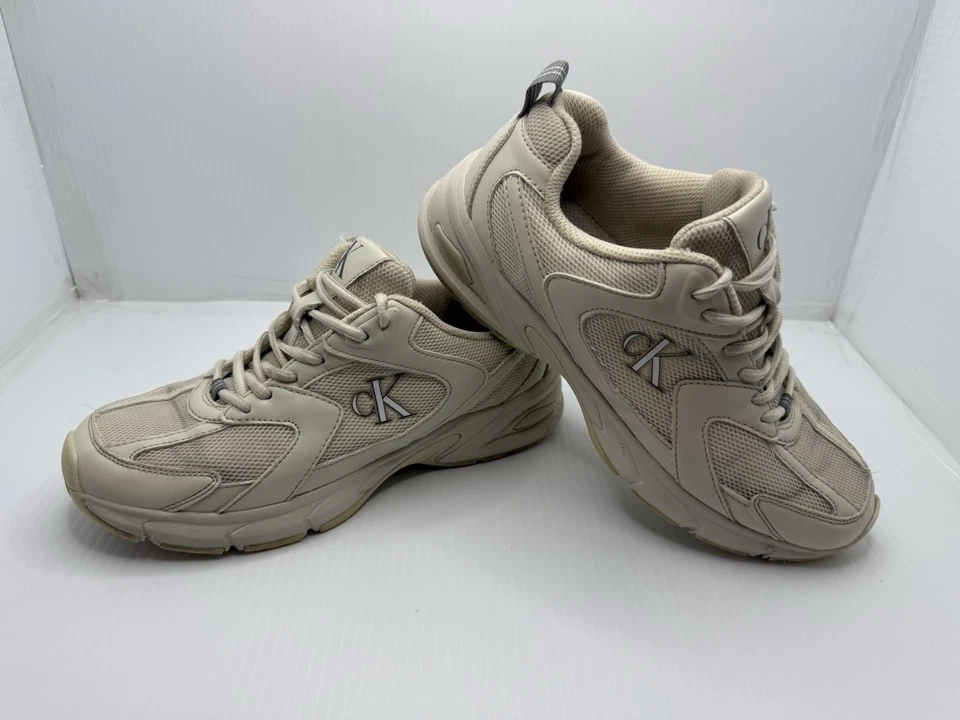 Calvin Klein Jeans Retro Tenis Gamuza y Malla Entrenadores Talla 8 Foto 1 de 4