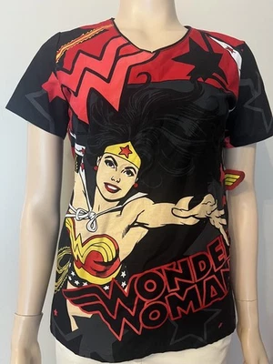 Tooniforms by Cherokee, Scrub Top, TF626 DMWP Wonder Woman, XS, New With Tags - Image 1 of 4