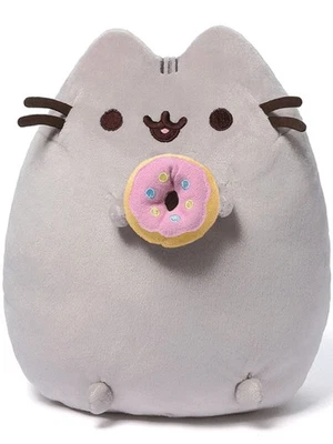 GUND Pusheen Cat with Donut Plush Toy 9.5" NEW - Image 1 of 4