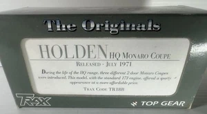 Holden HQ Monaro 1:43 Model Car Trax The Originals Vintage Collectables - Picture 1 of 8