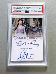 Game of Thrones Rittenhouse Auto Card Dual Sophie Turner Jack Gleeson PSA 9 - Picture 1 of 3