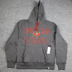 Tampa Bay Buccaneers Hoodie Mens Large Gray NFL Football Pullover 47 Brand - Picture 1 of 12