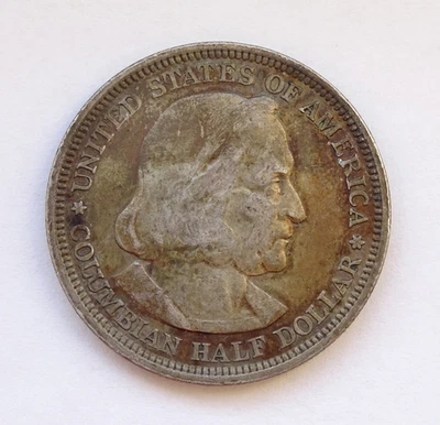 1892 Columbian Exposition US Silver Half Dollar 50c Coin / FedEx FS / 373807_VAc - Image 1 of 4