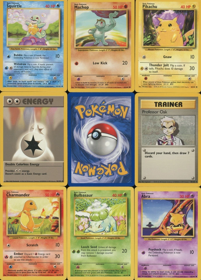 Juego base Pokémon 1999 cartas comunes y poco comunes ilimitadas - tú eliges - actualización 10/3 Foto 1 de 1