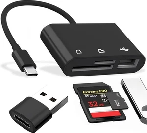 Lettore Schede SD Lettore Micro SD accessori pc 6in1 scheda USB TF/SD/Micro USB - Foto 1 di 6