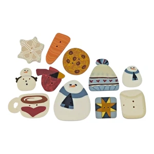 Just Another Button Lover's Club Frosty Fun Box JABC Snowman Snow Winter White - Picture 1 of 5