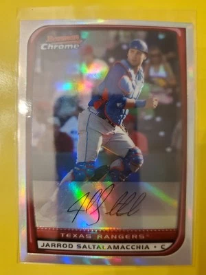Refrator 2008 Bowman Chrome #179 Jarrod Saltalamacchia - Texas Rangers - Imagem 1 de 2