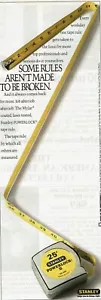 1990 Vintage Print Ad Stanley Powerlock II Some Rules Aren't Made To Be Broken - Picture 1 of 2