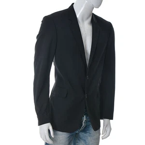 Tiger of Sweden Men Blazer Suit Jacket Size 108 Black Wool Blend 2 Button - Picture 1 of 7