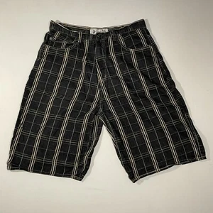 Pantalones cortos de patín de colección Godbody Denim Technology pierna ancha talla 34 marrón a cuadros gráficos - Imagen 1 de 18