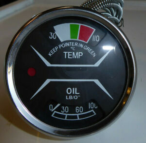 OIL & WATER TEMPERATURE GAUGE; FOR NUFFIELD 10/60 TRACTORS
