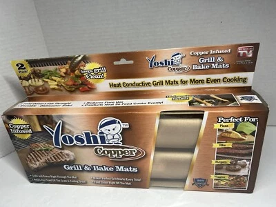 Parrilla antiadherente de cobre y alfombrilla para hornear Yoshi YOSHIGC - Paquete de 2 Foto 1 de 4