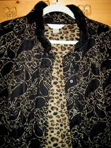 Christopher Banks Light Weight Black Faux Fur Collar Lined 1X - Picture 1 of 9