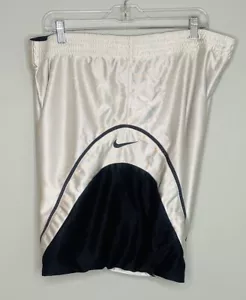 Vintage Nike Reversible Herren XL Dazzle Basketball Shorts schwarz weiß glänzend Mesh Y2K - Bild 1 von 9