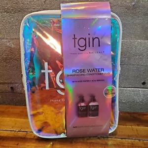 tgin Rose Water Shampoo & Conditioner DUO w/ Travel Bag Rosewater & Acai Berries - Picture 1 of 2