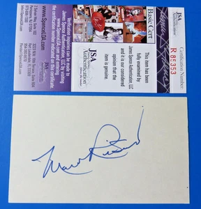 MARV RICKERT SIGNED 3x5 INDEX CARD ~ ATLANTA BRAVES D. 1978 ~ JSA R85353  TOUGH  - Picture 1 of 1