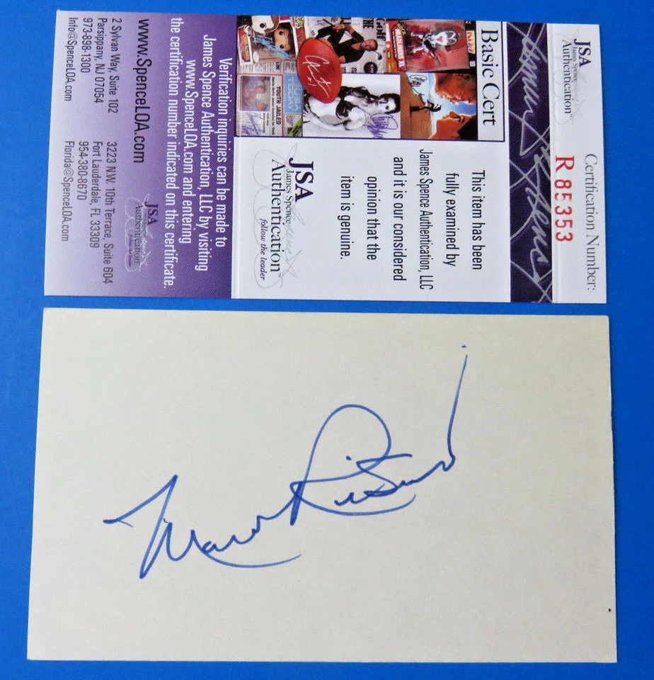 MARV RICKERT SIGNED 3x5 INDEX CARD ~ ATLANTA BRAVES D. 1978 ~ JSA R85353  TOUGH  - Image 1 of 1