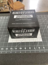 Ready Hour 5 Piece Stainless Steel Mess Cooking Kit Pot Pan Compact Storage