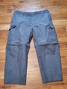 Columbia Pants Men's L Waist 32L Omni-Wick Sun Protection Convertible Cargo Gray - Picture 1 of 4