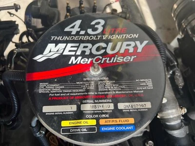 4.3 Mercruiser Complete externals. Will part out. Engine cracked cylinder - Image 1 of 4