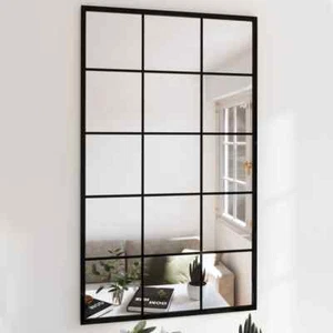 Wall Mirror Black 100x60 cm Metal vidaXL - Picture 1 of 6