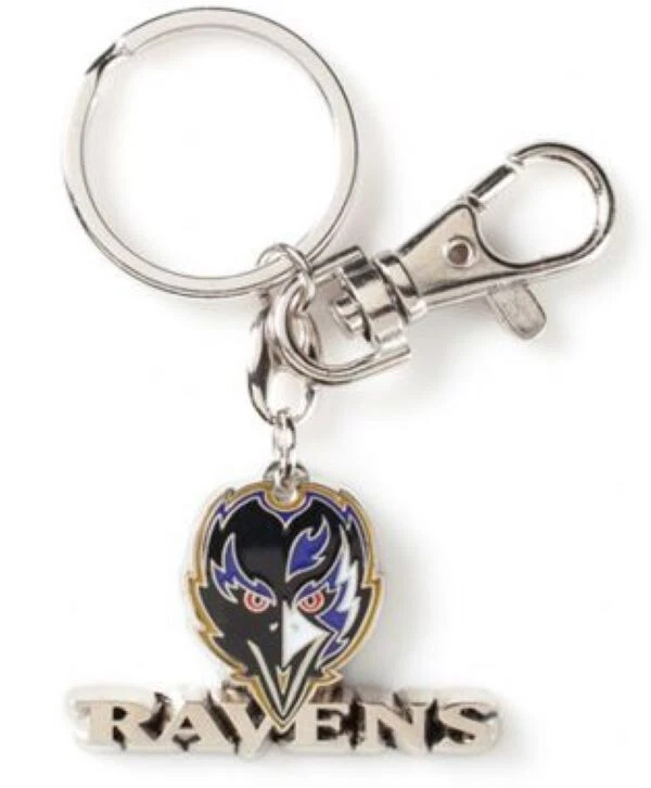 Baltimore Ravens Heavyweight Keychain, NFL Licensed Chrome Enameled Keyring - Image 1 of 1
