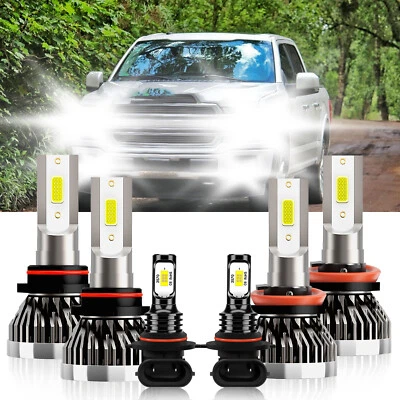 For Ford Lobo 2015-2019 6x Combo LED Headlight High/Low Bulbs+Fog Lamp 6000K - Image 1 of 4
