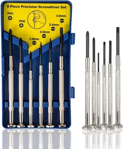 6Pcs Small Screwdriver Set, Mini Screwdriver Set, Eyeglass Repair Screwdriver wi - Picture 1 of 7
