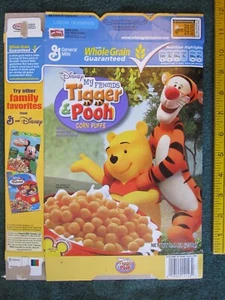 Empty GENERAL MILLS Cereal Box 2008 MY FRIENDS TIGGER & POOH Corn Puffs    Z6B6 - Picture 1 of 2
