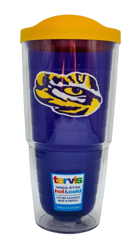LSU Tigers 24oz Tervis Tumbler w/Lid-Quartz with Primary Logo-Made in USA-New - Image 1 of 1