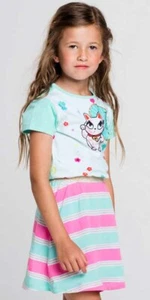 -60% Mim-Pi Jersey Kleid Gr. 110/5Y~Lucky Kitty~NEW~NP 49,95€ - Picture 1 of 1