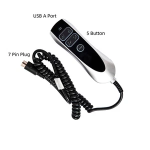 5 Button 7 Pin Power Recliner Remote Handset Lift Chair Hand Control with USB A - Picture 1 of 7