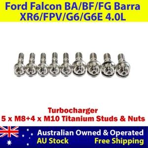 Titanium Turbo Charger Stud Kit For Ford Falcon XR6 BA/BF/FG 4.0L - Foto 1 di 3