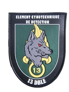 TRES RARE ECUSSON PVC INFANTERIE LEGION ETRANGERE 13° DBLE ECD CYNOTECHNIQUE - Picture 1 of 1