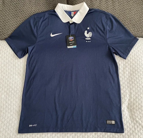 Nike France 2014-15 World Cup Home Football Shirt Soccer Jersey 577926-410 Cover