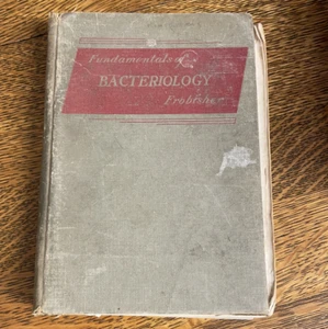 *Vintage 1947 Fundamentals Of Bacteriology Third Edition Martin Frobisher Hardco - Foto 1 di 12