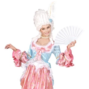 Barock Handfächer weiß Spitzenfächer Fächer weiss Klappfächer Stofffächer - Bild 1 von 3