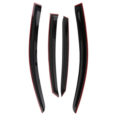 4pc Side Window Rain Deflectors for Hyundai Accent Sedan 2018-2022 Black - Image 1 of 4