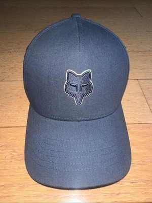 Gorra ajustada de béisbol Fox Racing Fox Head Flexfit ala curva azul medianoche S/M Foto 1 de 4