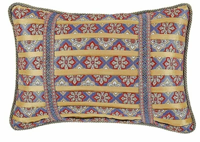 Croscill Margaux Throw Pillow Boudoir Decorative 19"x13" Oblong New - Image 1 of 4