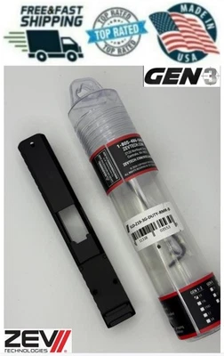 ZEV TECHNOLOGIES PARA GLOCKK 19 GEN 3 DIAPOSITIVA DE TRABAJO CON CORTE TRIJICON RMR - NEGRO Foto 1 de 4