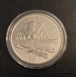 1998 5 $ Republic of Liberia, RMS Titanic im Plastikkoffer (#452) - Bild 1 von 4