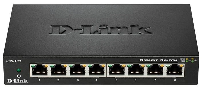 D-LINK - 8-Port Fast Ethernet Unmanaged Desktop Switch - Image 1 of 1